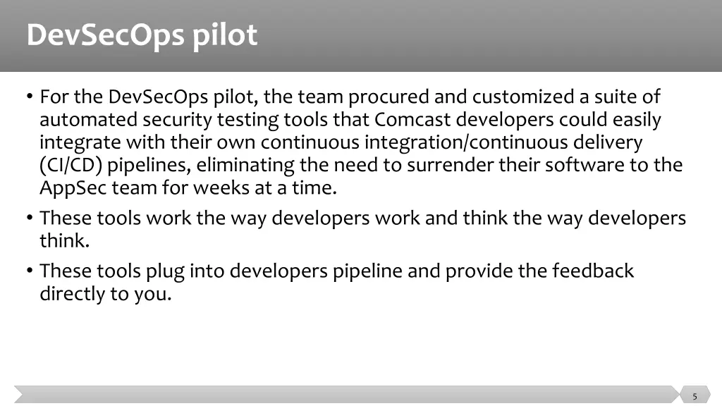 devsecops pilot