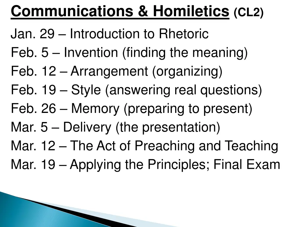 communications homiletics cl2 jan 29 introduction