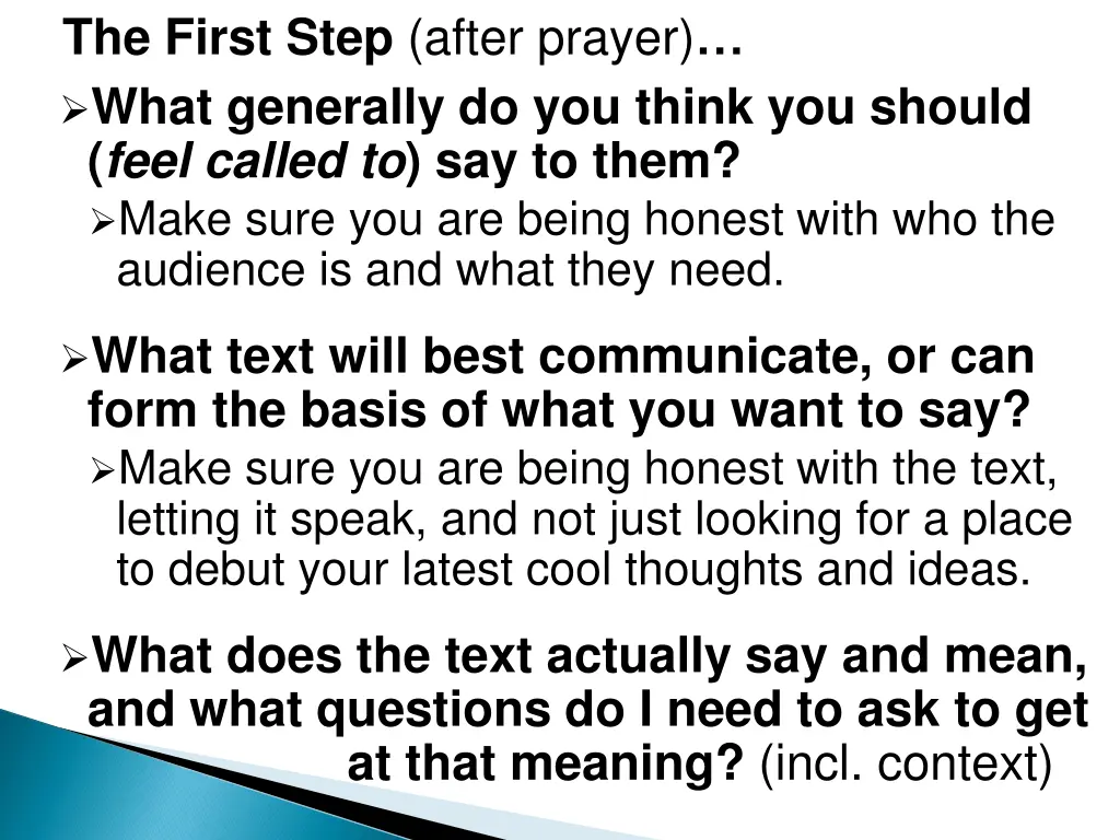 the first step after prayer 1