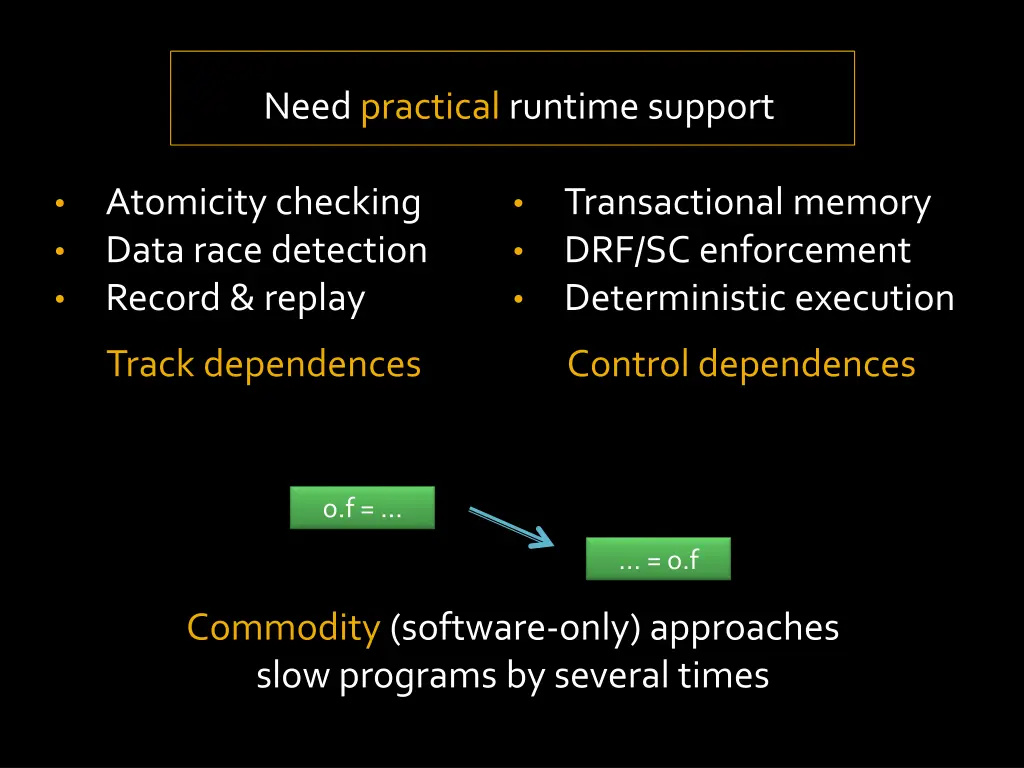 need practical runtime support 4