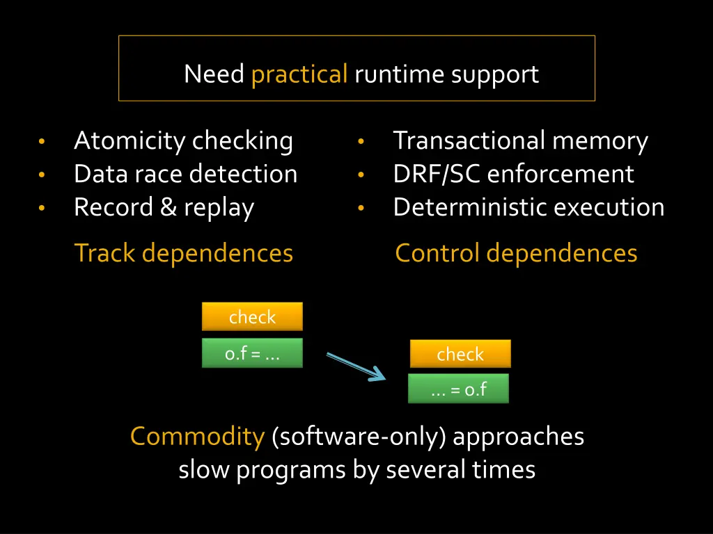 need practical runtime support 5