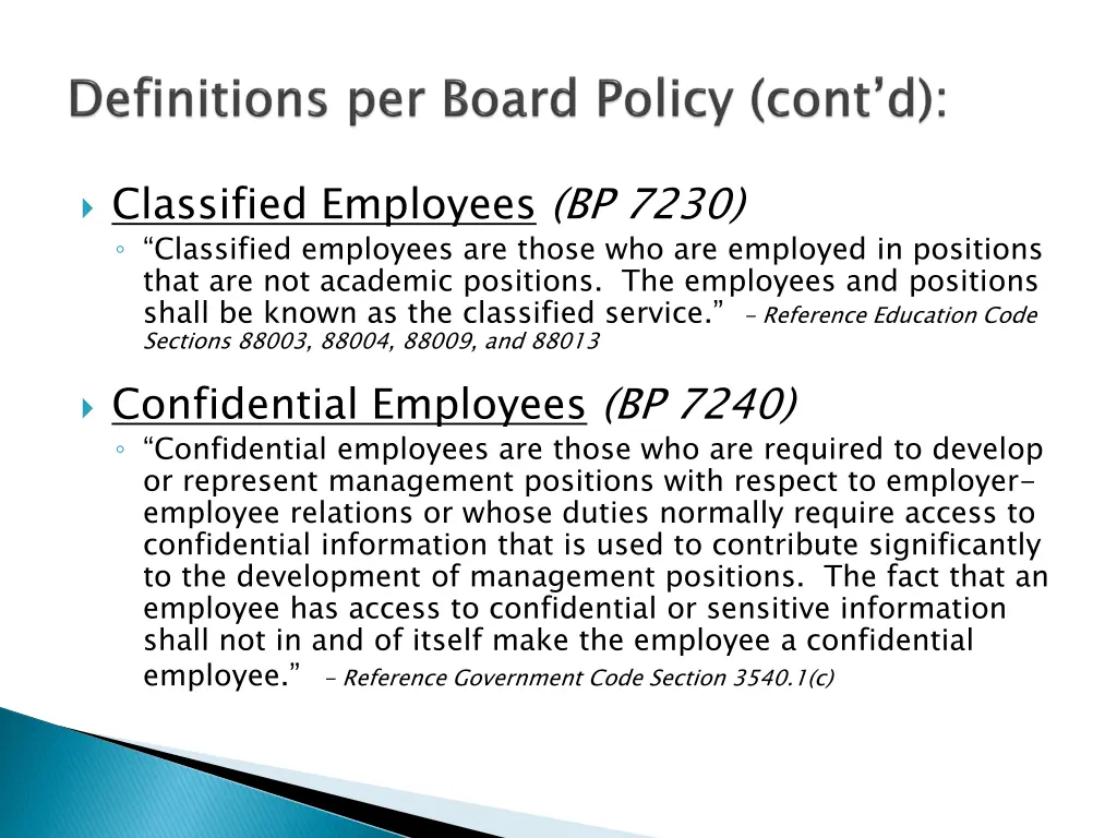 classified employees bp 7230 classified employees