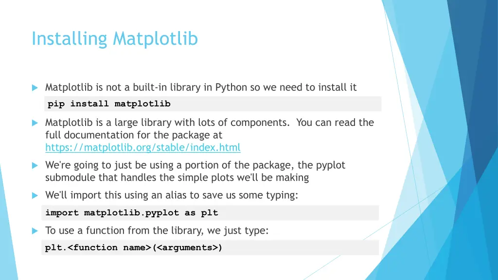 installing matplotlib