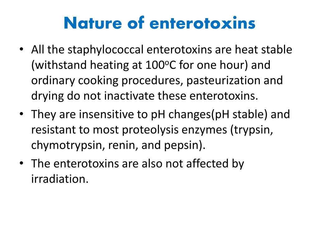 nature of enterotoxins