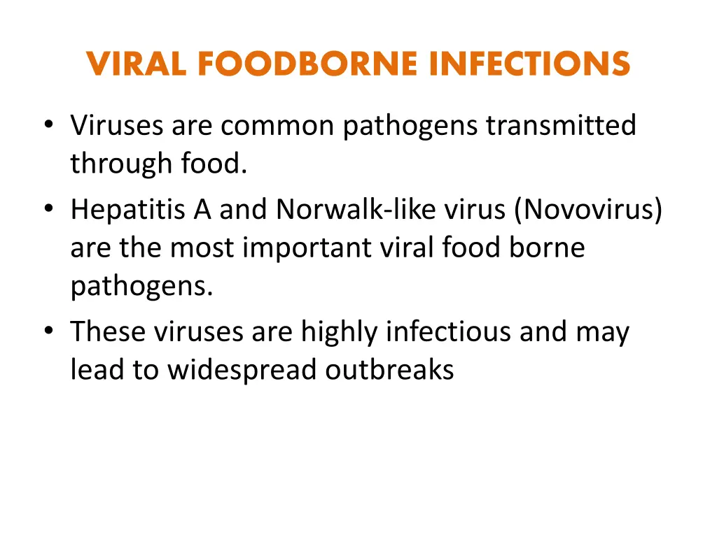 viral foodborne infections