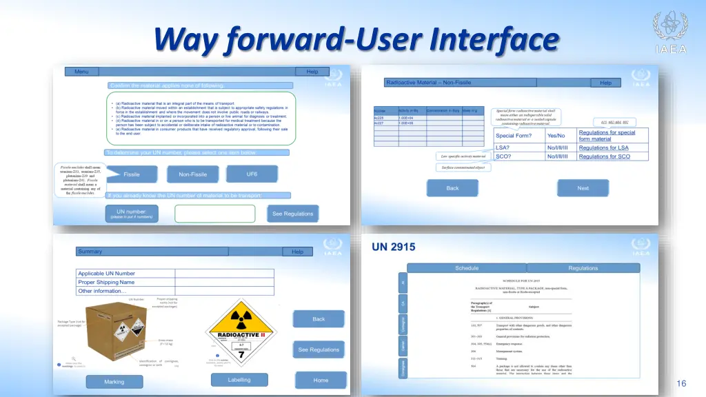way forward user interface