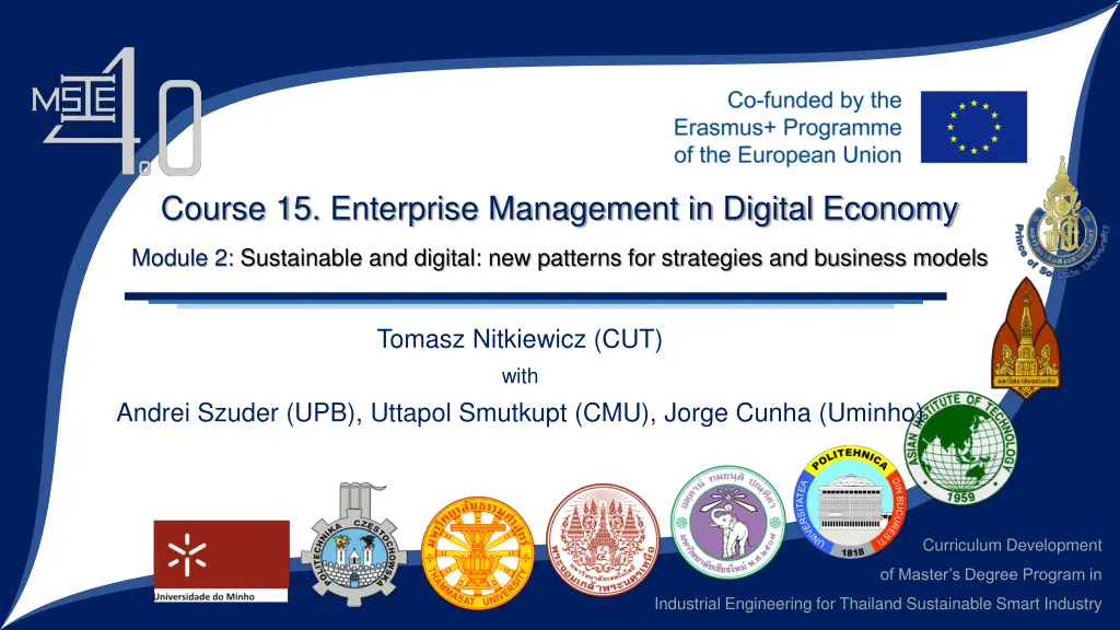 course 15 enterprise management in digital economy