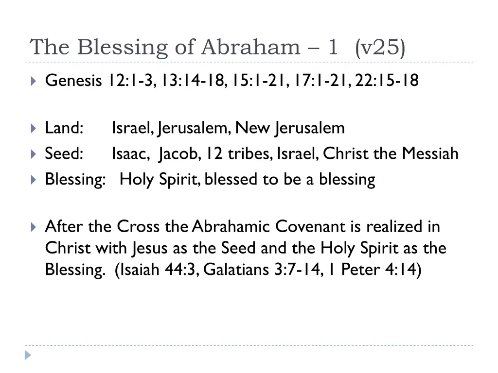 the blessing of abraham 1 v25
