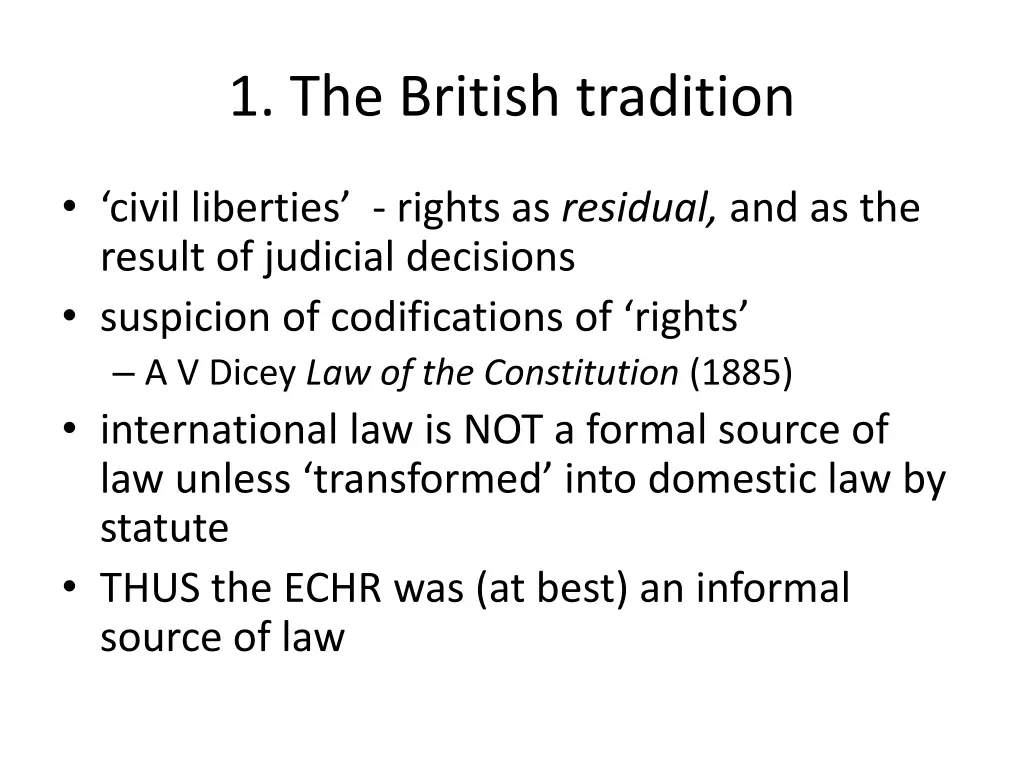1 the british tradition