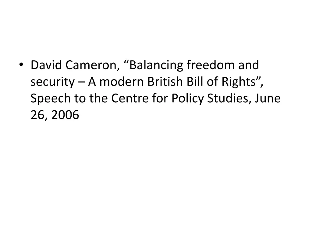 david cameron balancing freedom and security