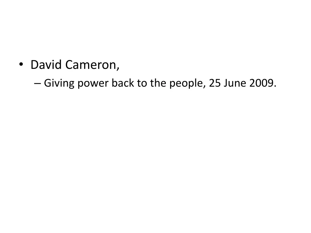 david cameron giving power back to the people