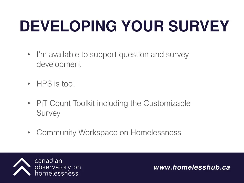 developing your survey