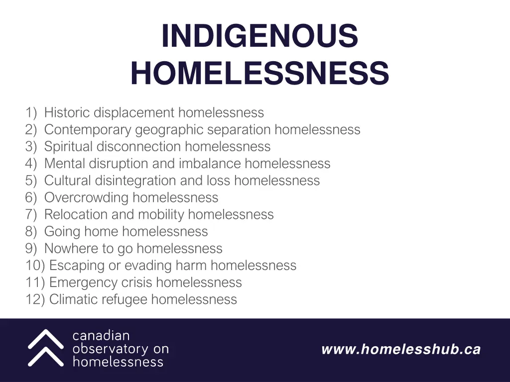 indigenous homelessness