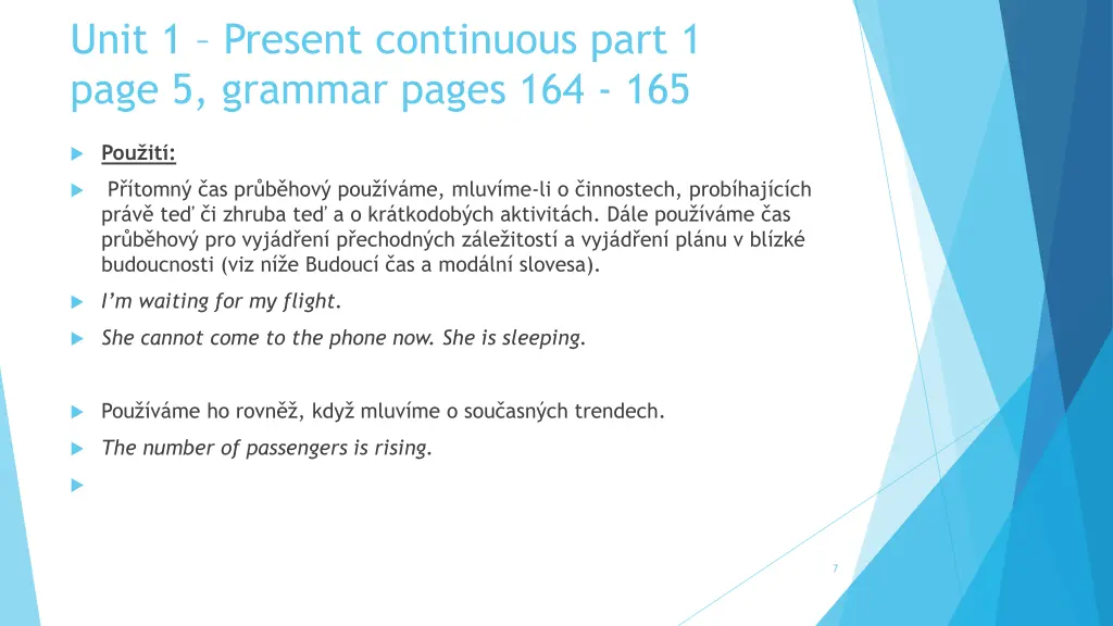unit 1 present continuous part 1 page 5 grammar