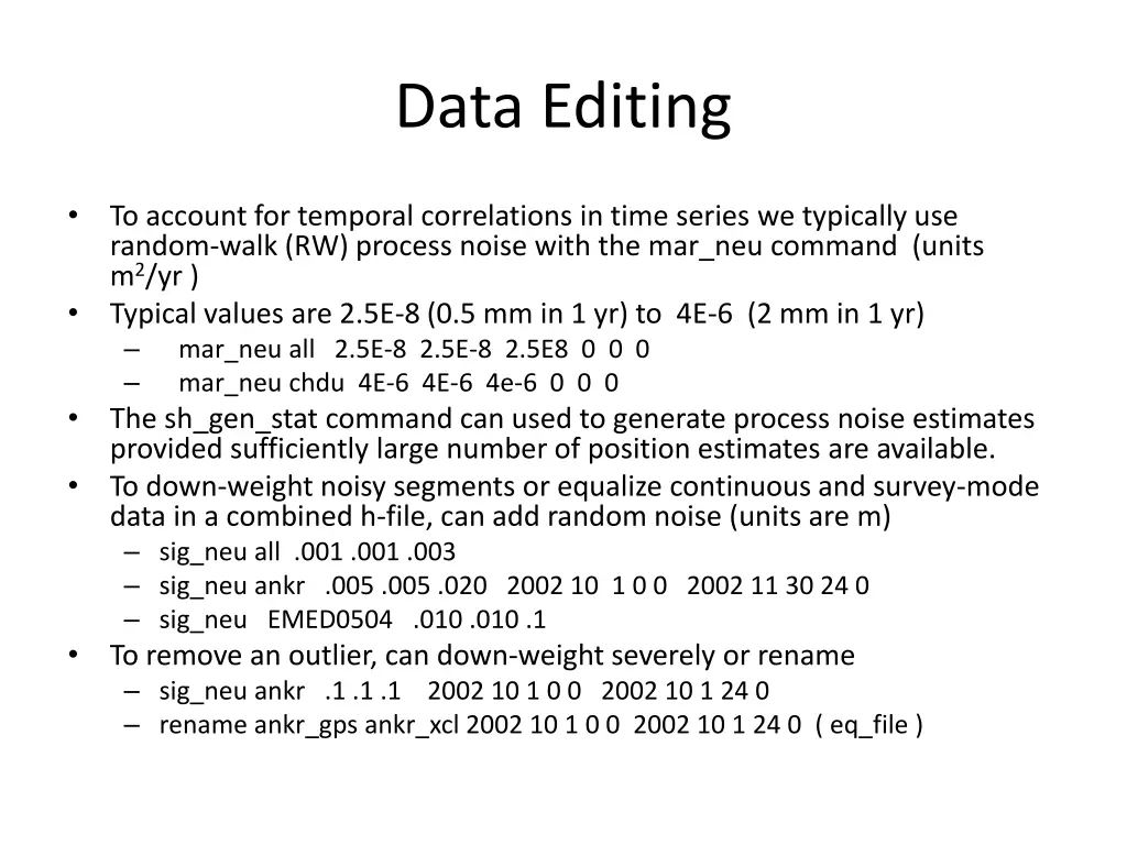 data editing