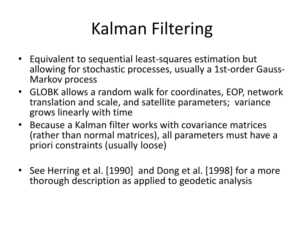 kalman filtering