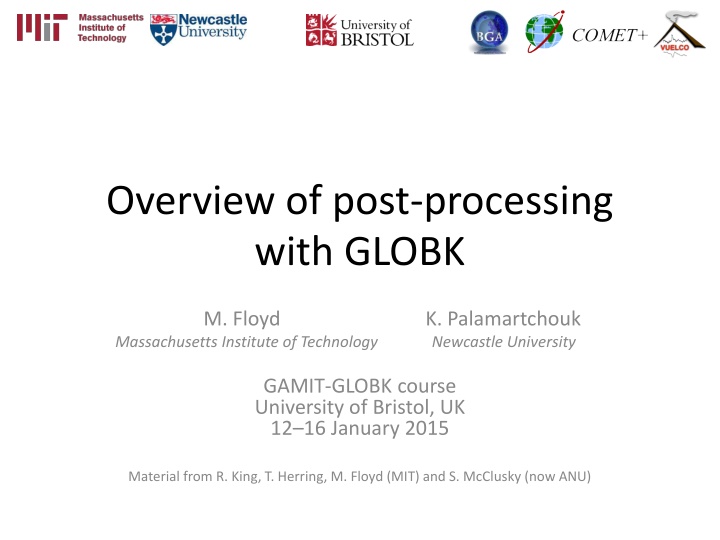 overview of post processing with globk