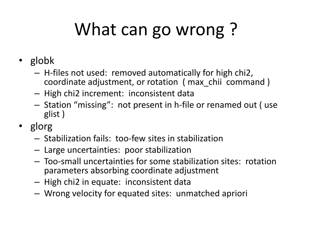 what can go wrong