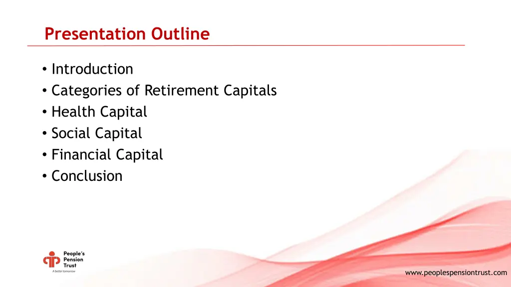 presentation outline