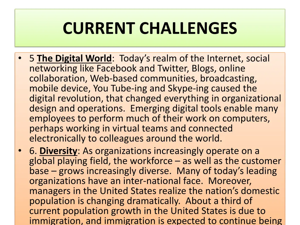 current challenges 2