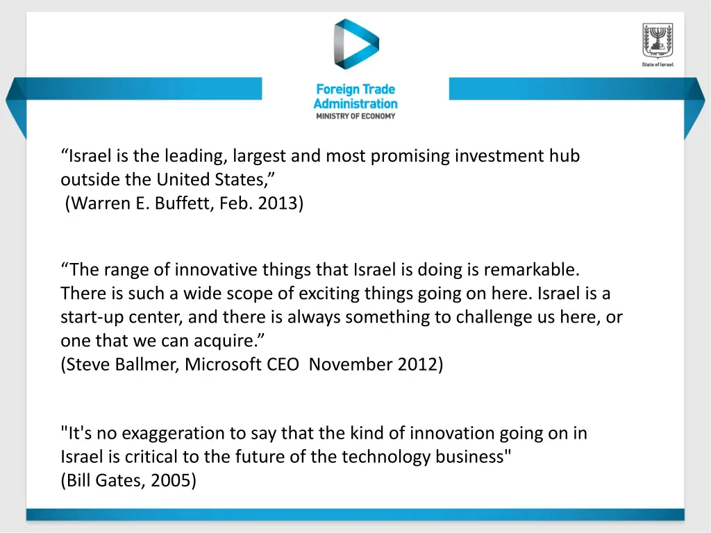israel is the leading largest and most promising