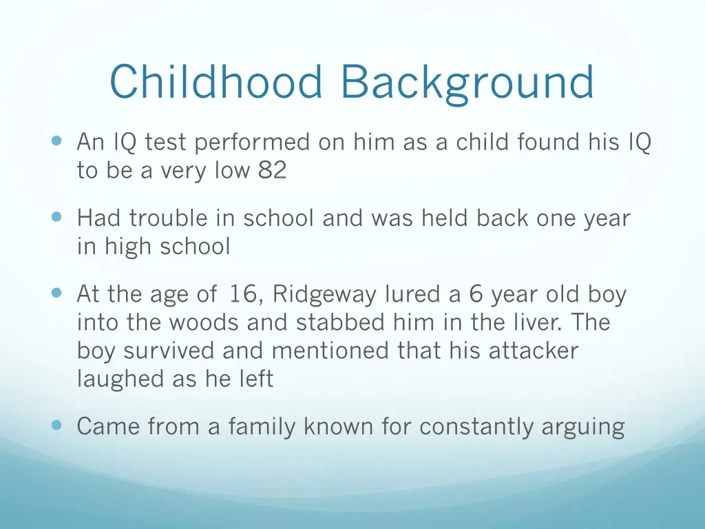 childhood background
