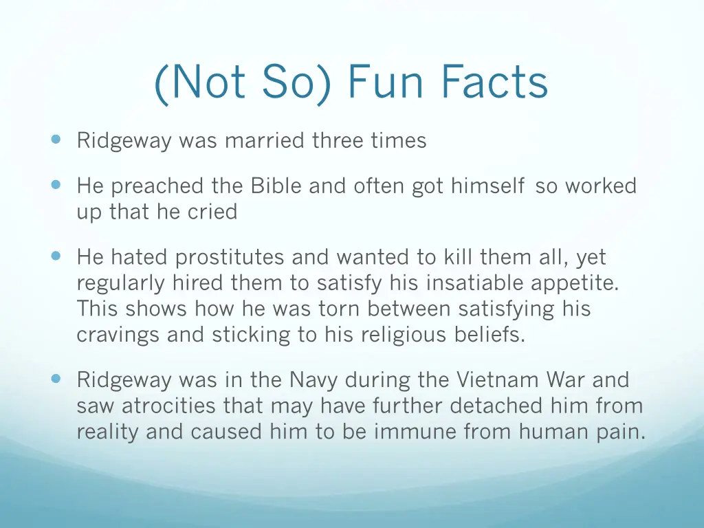 not so fun facts