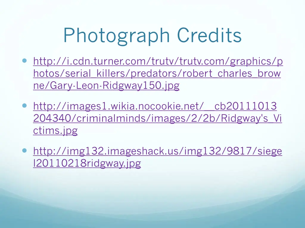 photograph credits