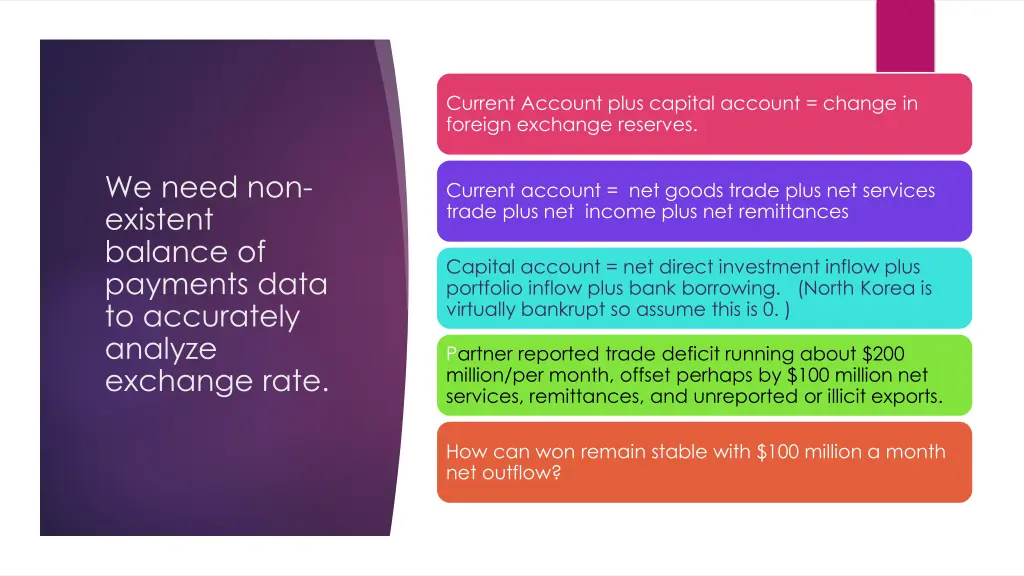 current account plus capital account change