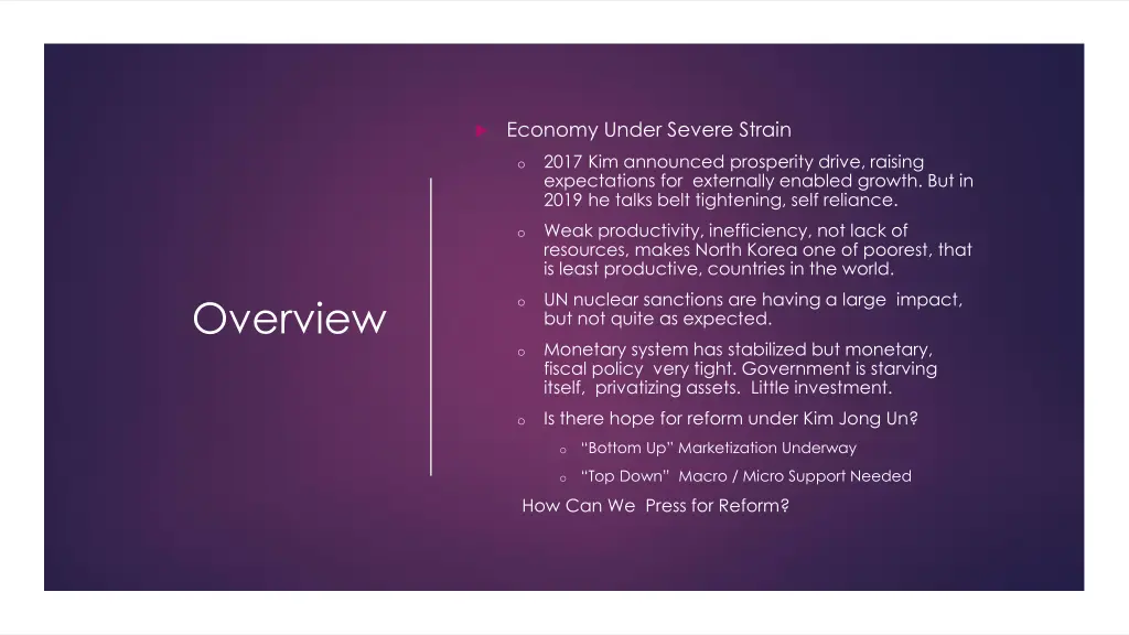 economy under severe strain