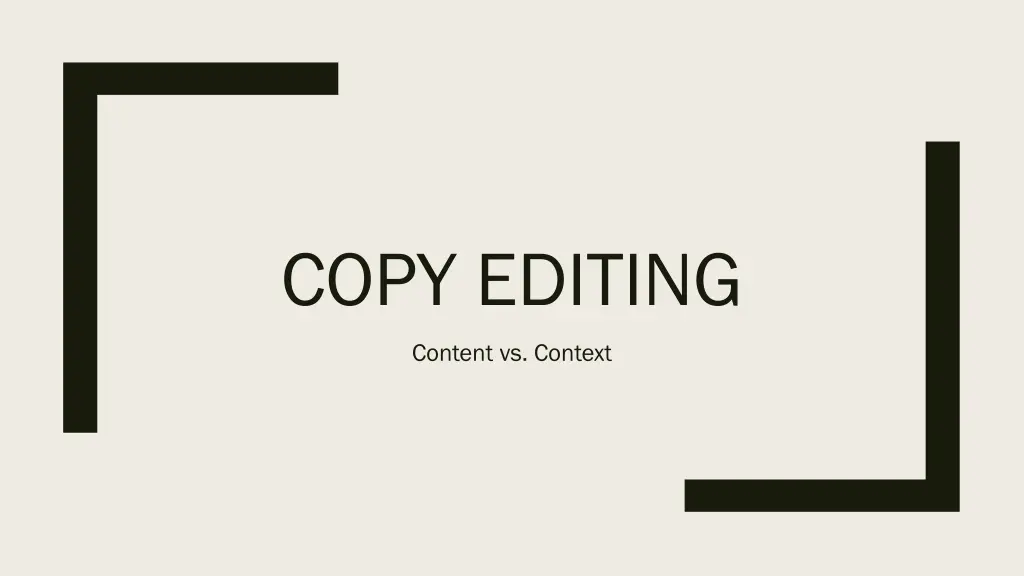 copy editing