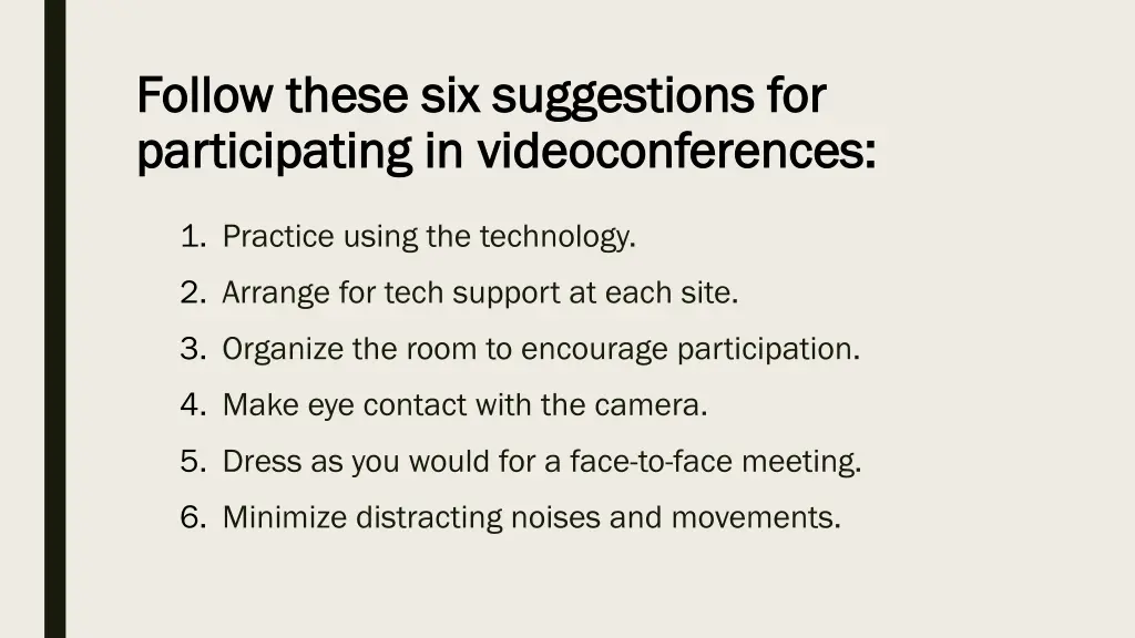 follow these six suggestions for follow these