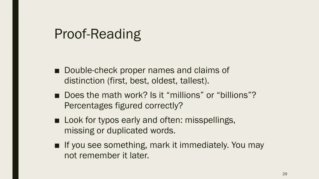 proof reading