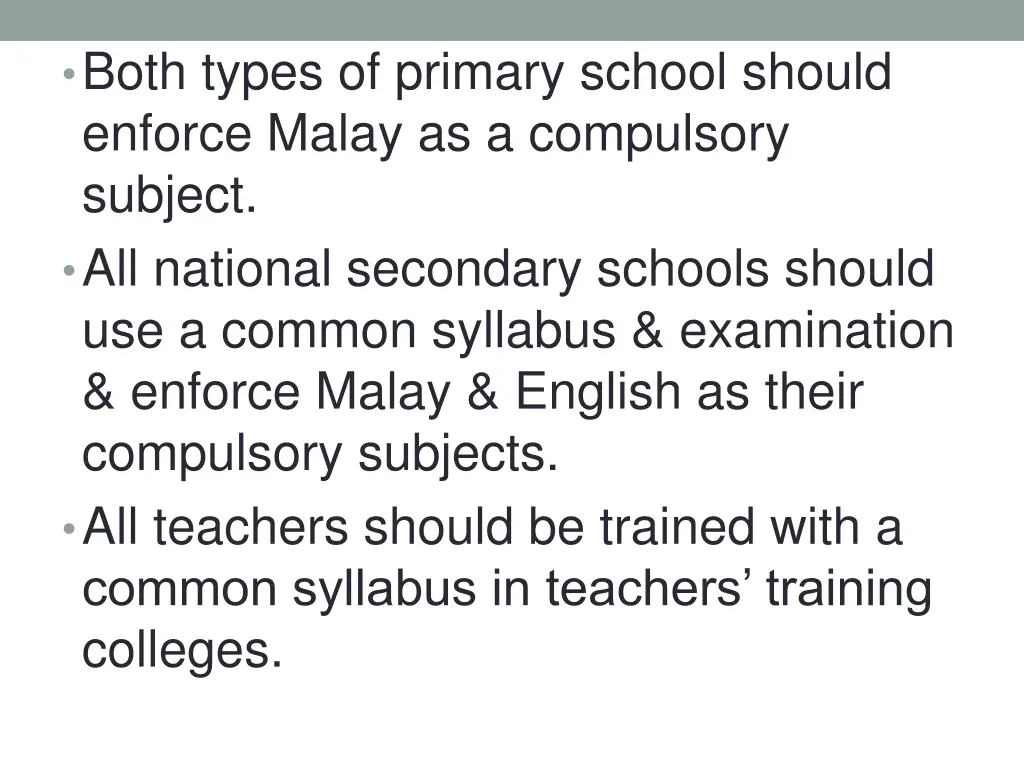 both types of primary school should enforce malay