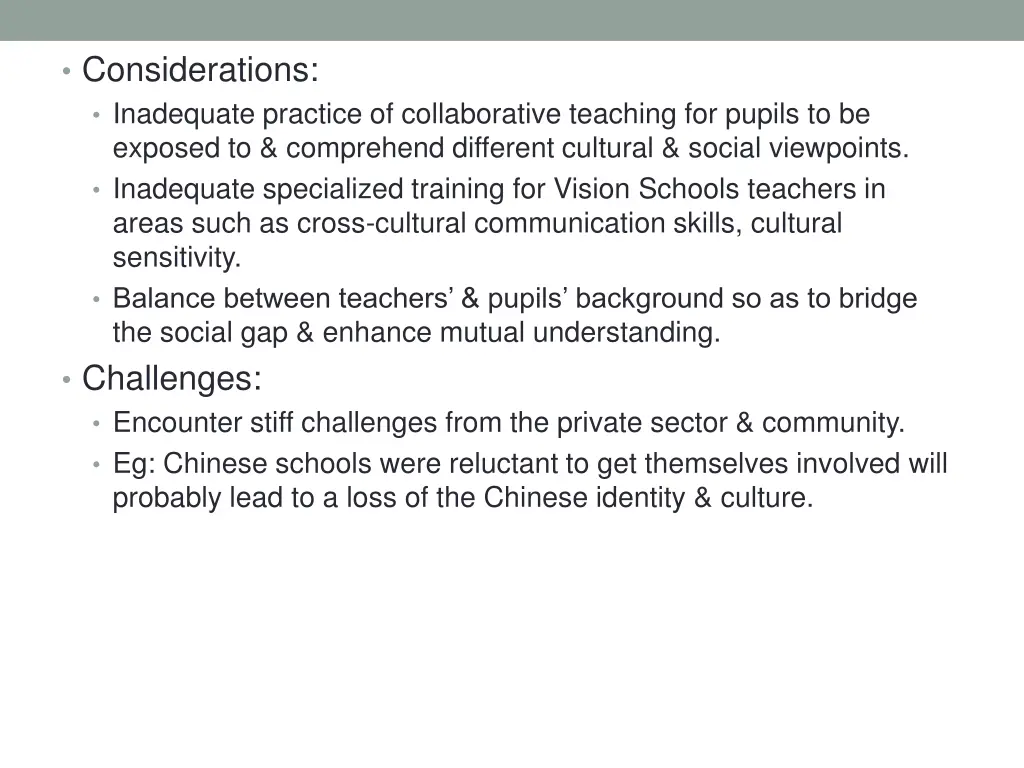 considerations inadequate practice