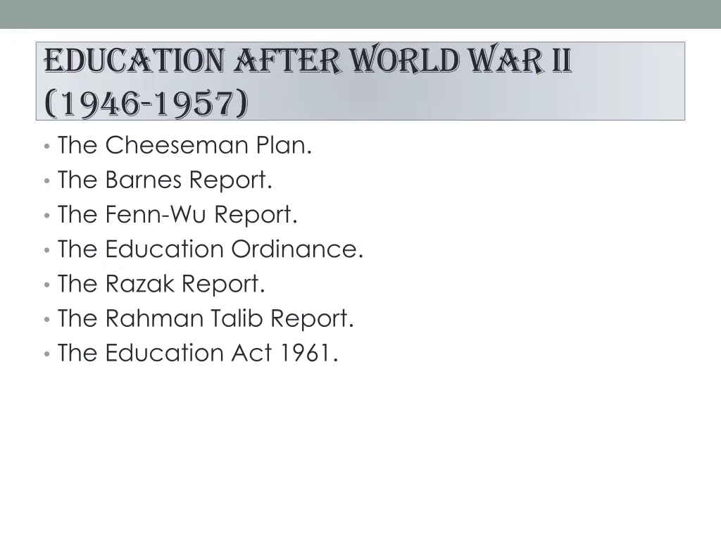 education after world war ii 1946 1957