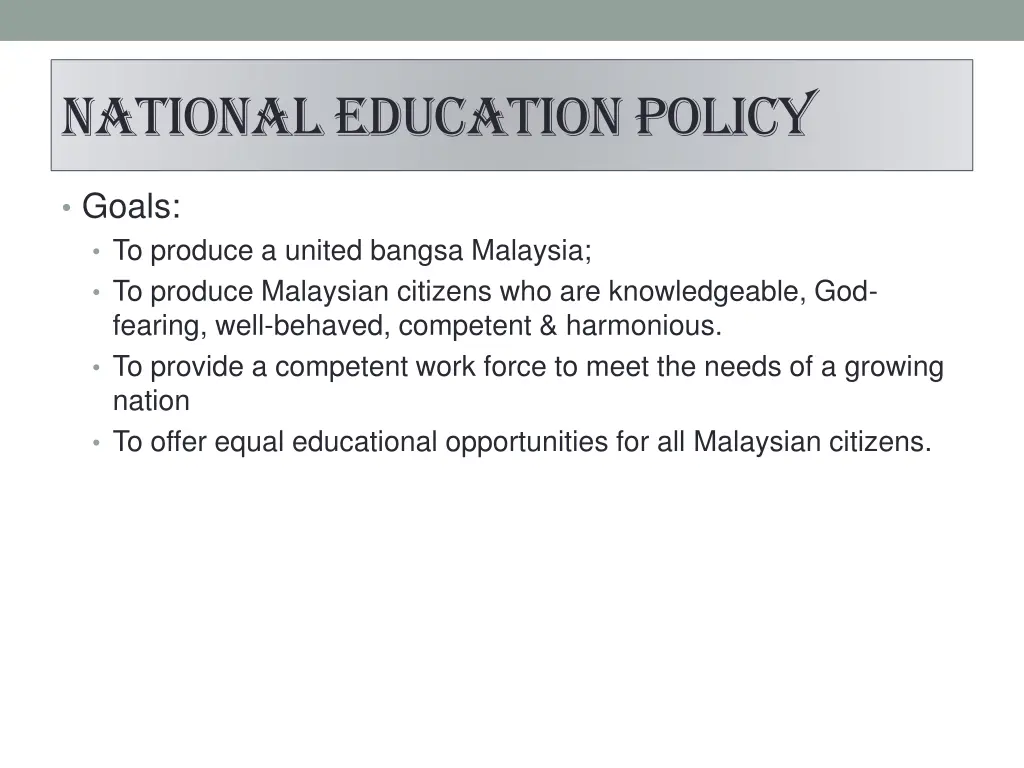 national education policy