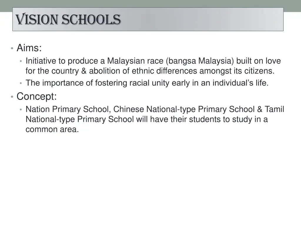 vision schools