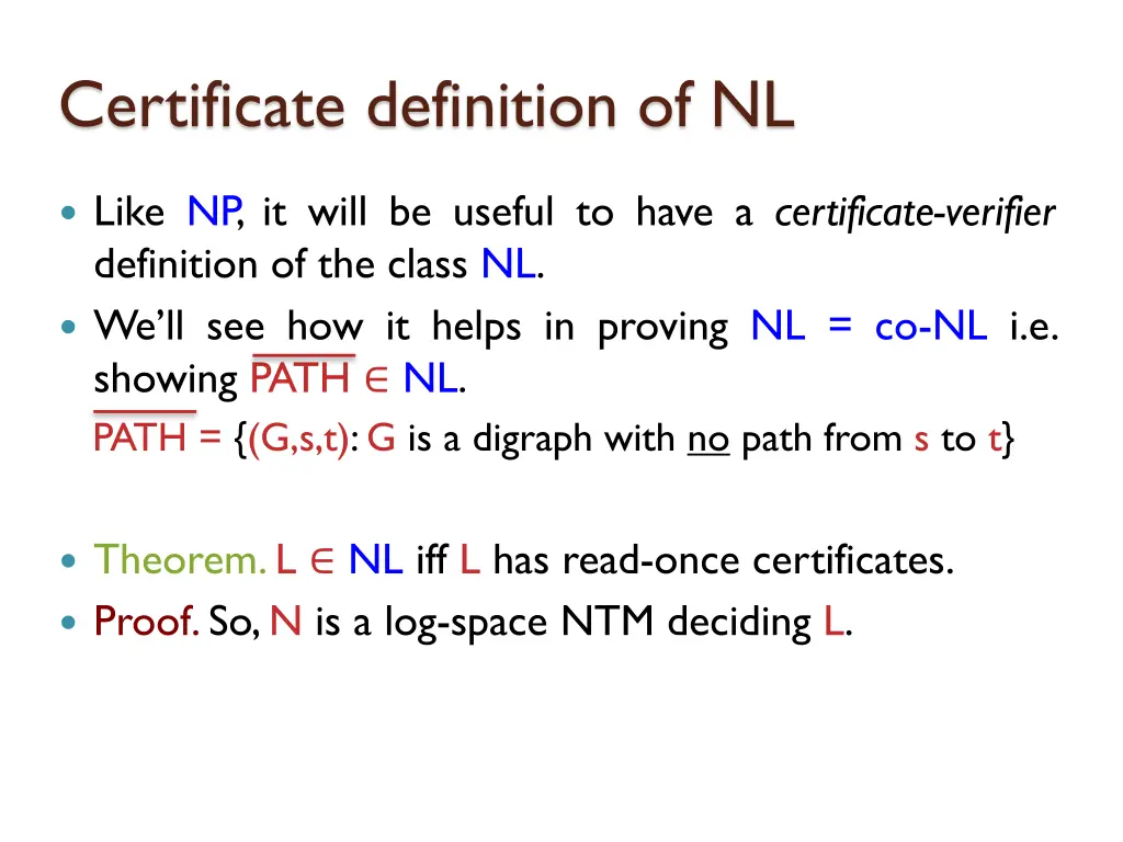certificate definition of nl 13