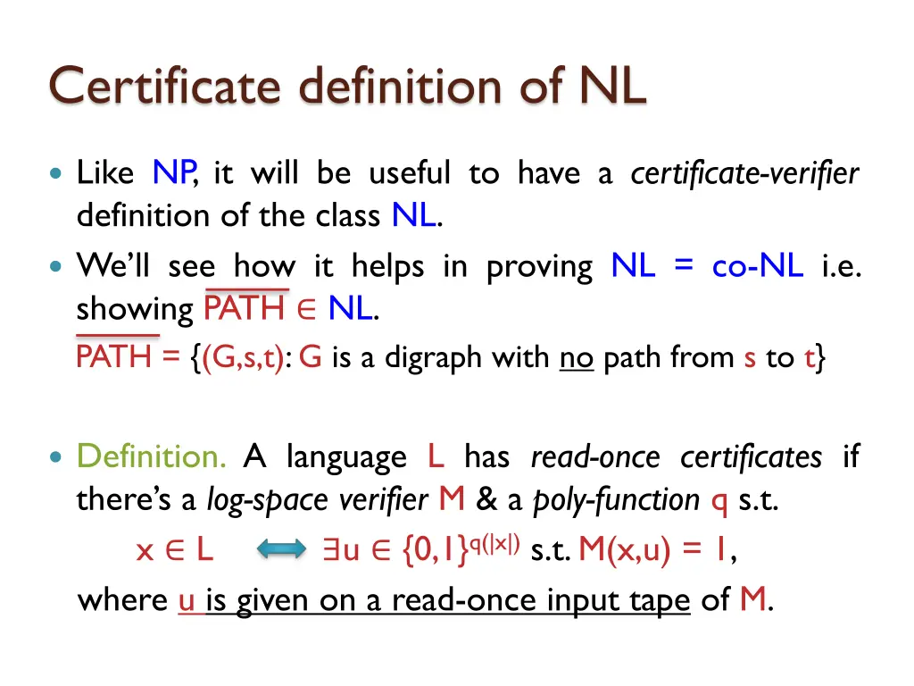 certificate definition of nl 7