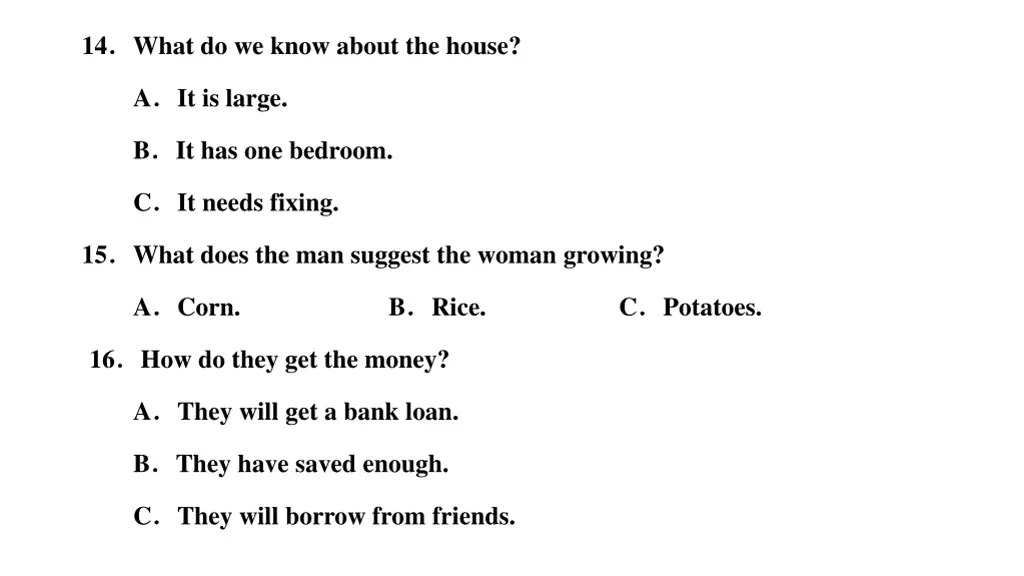 14 what do we know about the house