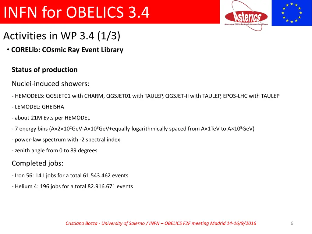 infn for obelics 3 4 2