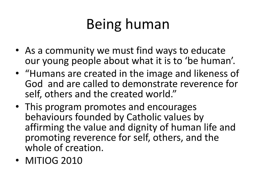 being human