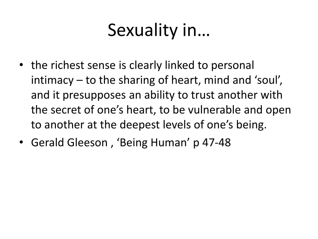 sexuality in