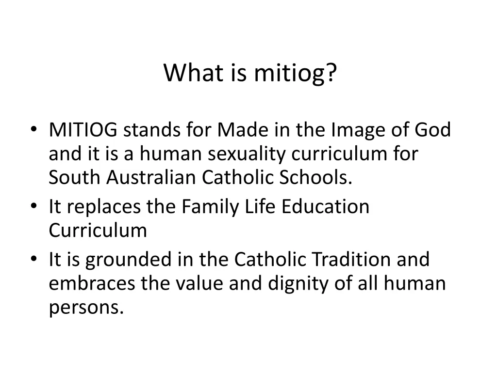 what is mitiog