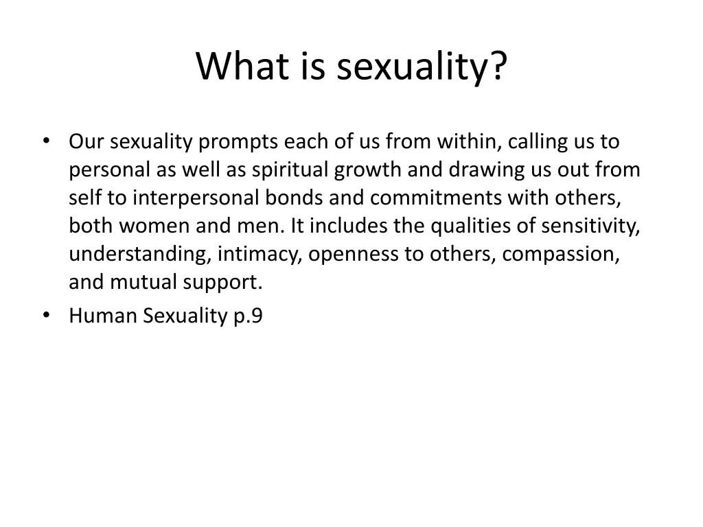 what is sexuality 1