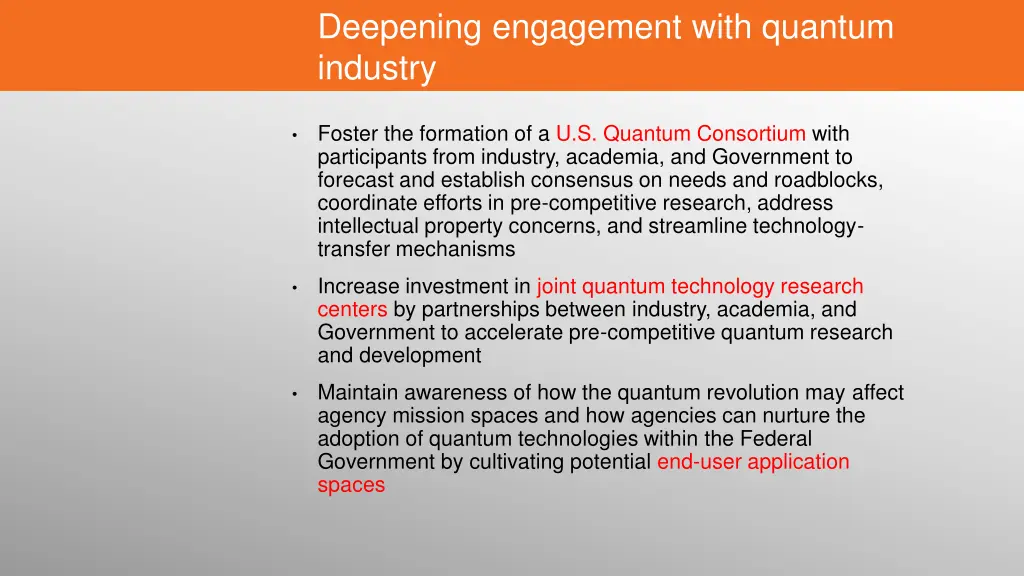 deepening engagement with quantum industry