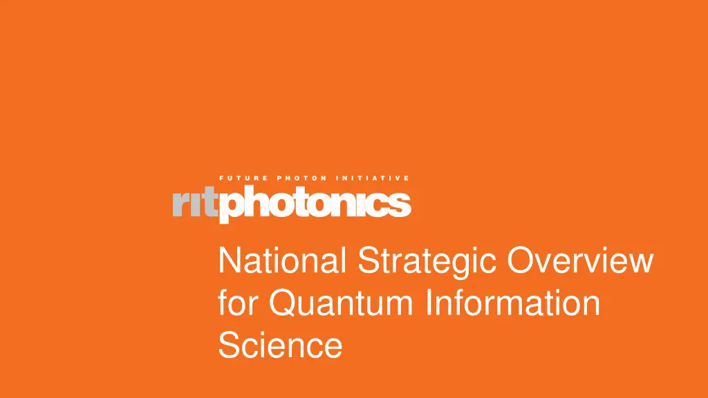 national strategic overview for quantum