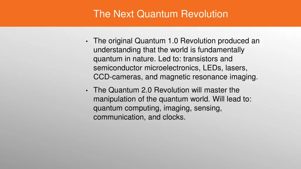 the next quantum revolution