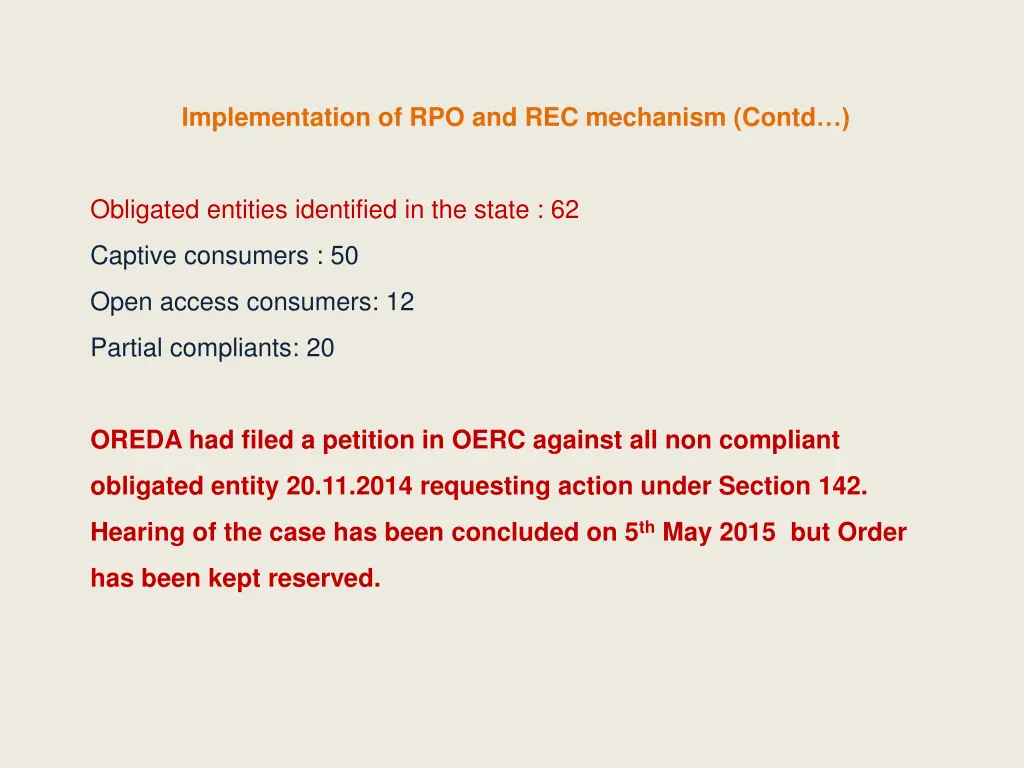 implementation of rpo and rec mechanism contd